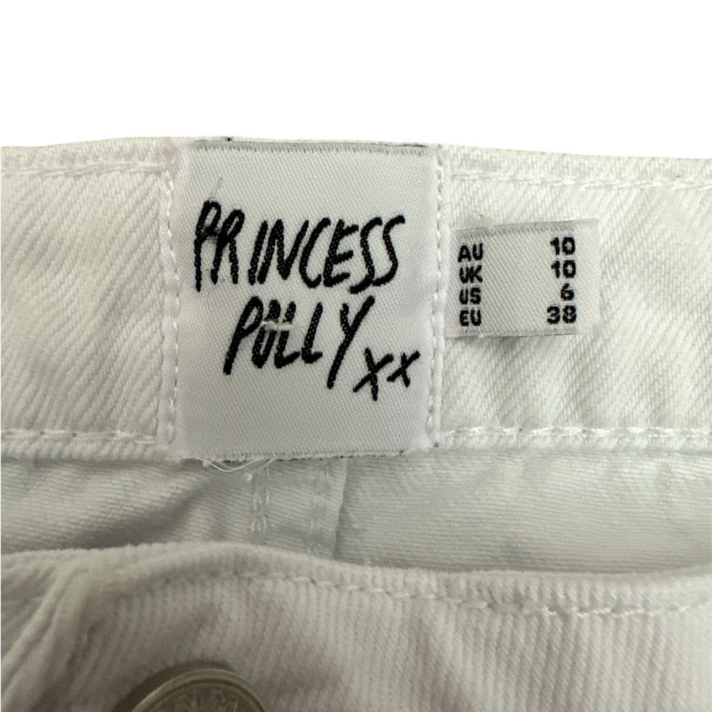 PRINCESS POLLY Zakai Cargo Mini Skirt White size 6 - Picture 4 of 7